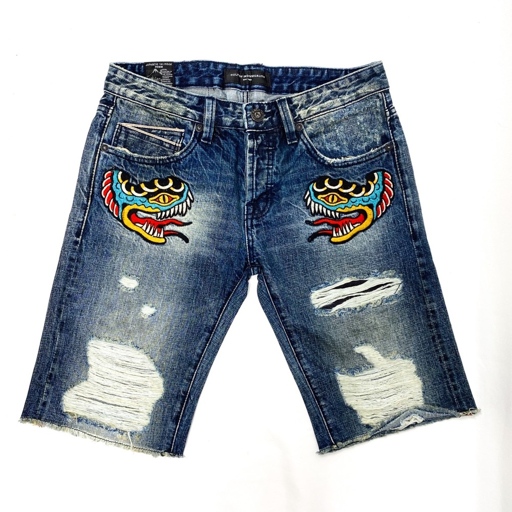 Cult Of Individuality Rebel Distressed Denim Short